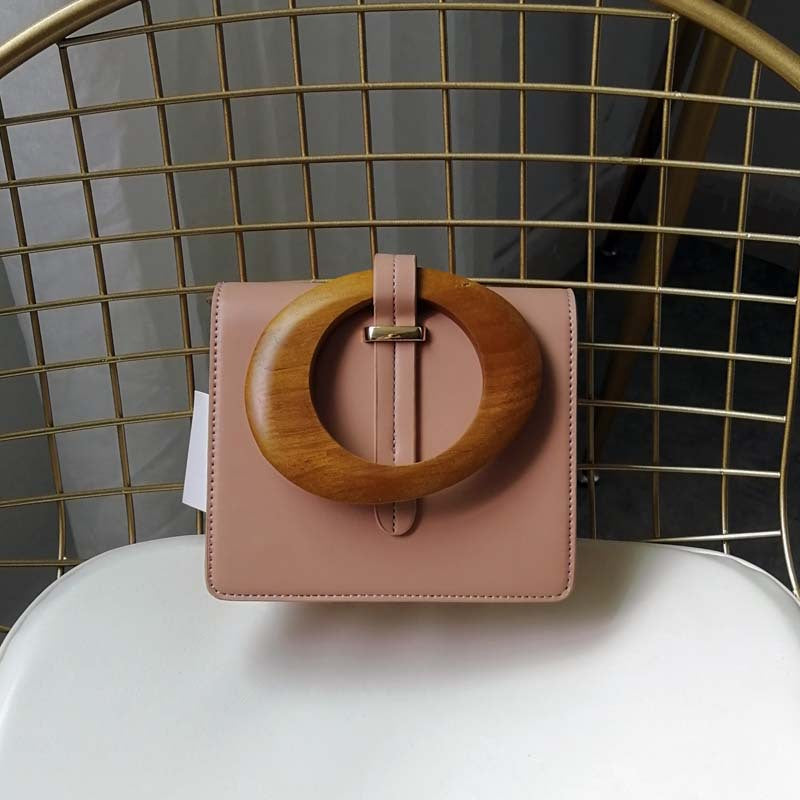 Chain wooden wrist high-end crossbody bag