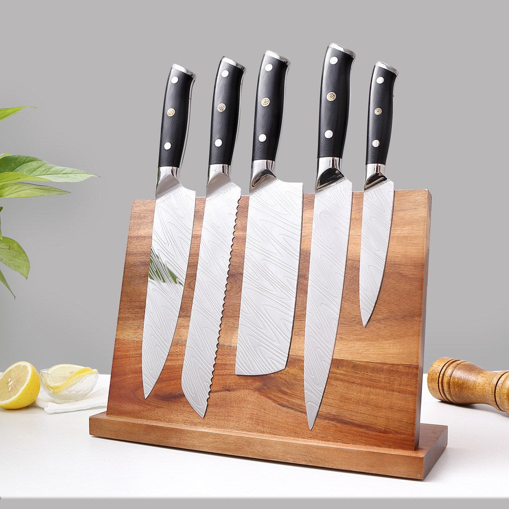 Kitchen solid wood magnetic knife holder