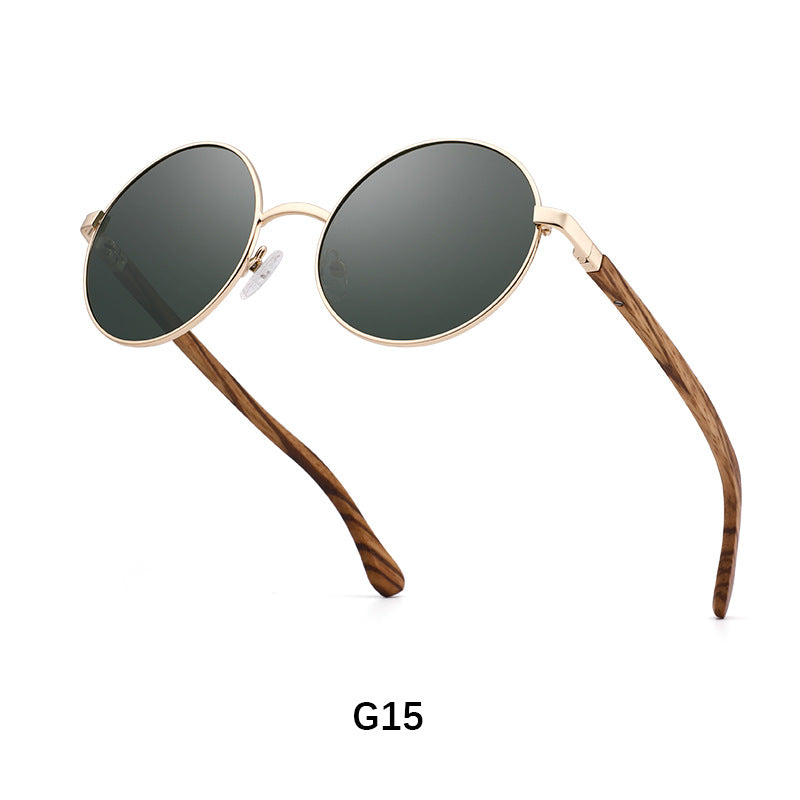 Fashion Metal Wood Sunglasses Polarized