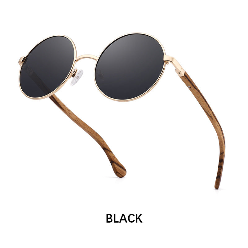 Fashion Metal Wood Sunglasses Polarized