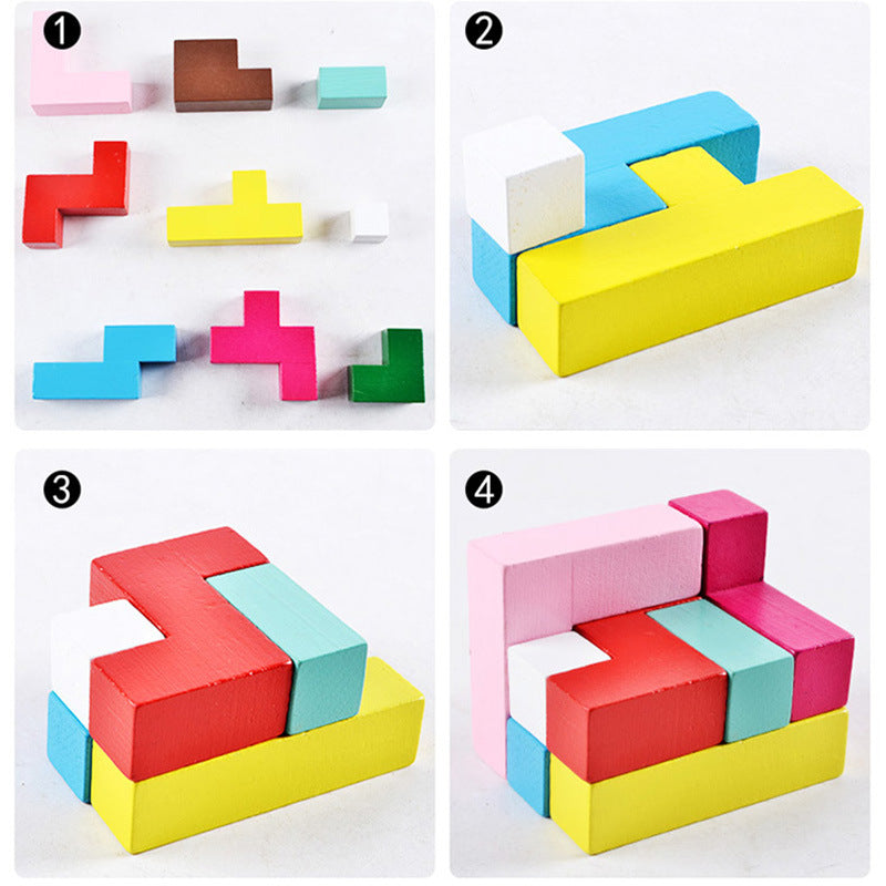 Children's Assembling Intellectual Building Wooden Toys
