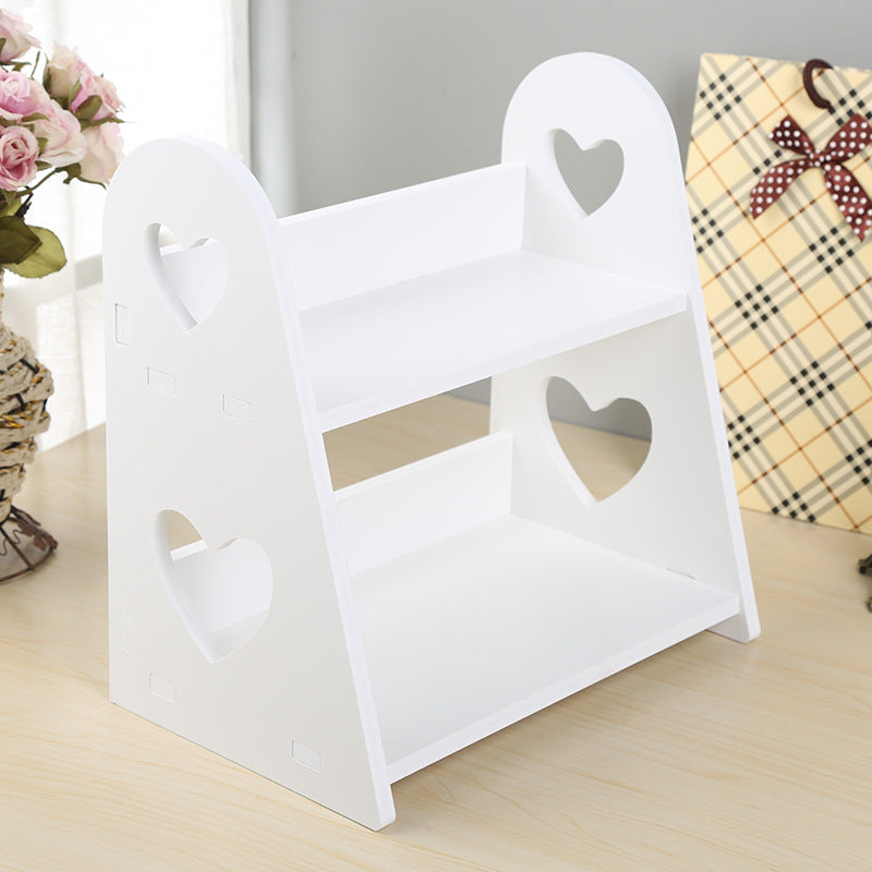 Heart-Shaped Hollow Shelf For Desktop