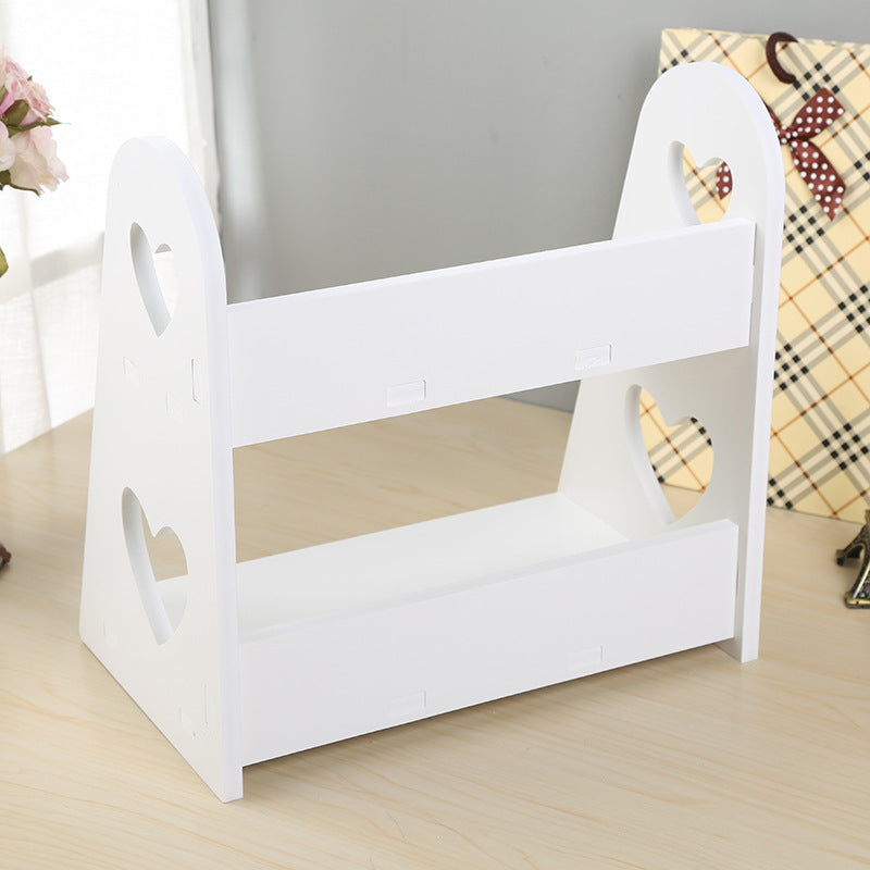 Heart-Shaped Hollow Shelf For Desktop