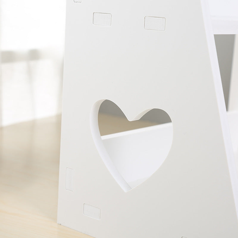 Heart-Shaped Hollow Shelf For Desktop