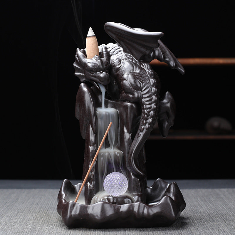 Purple Sand Backflow Incense Burner Ceramic Aroma Diffuser