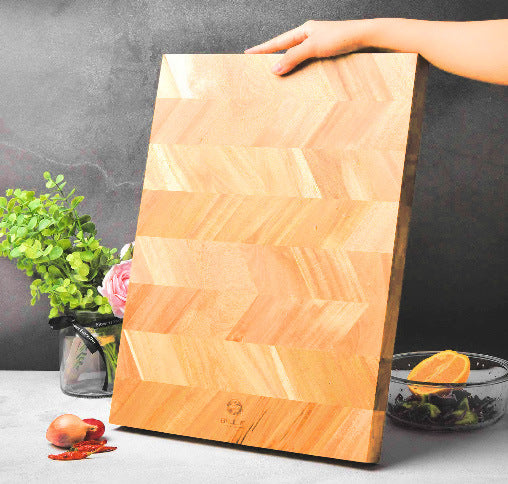 Two Color Parquet Beech Wood Cutting Board, Checkerboard Cutting Bard, Kitchen Household
