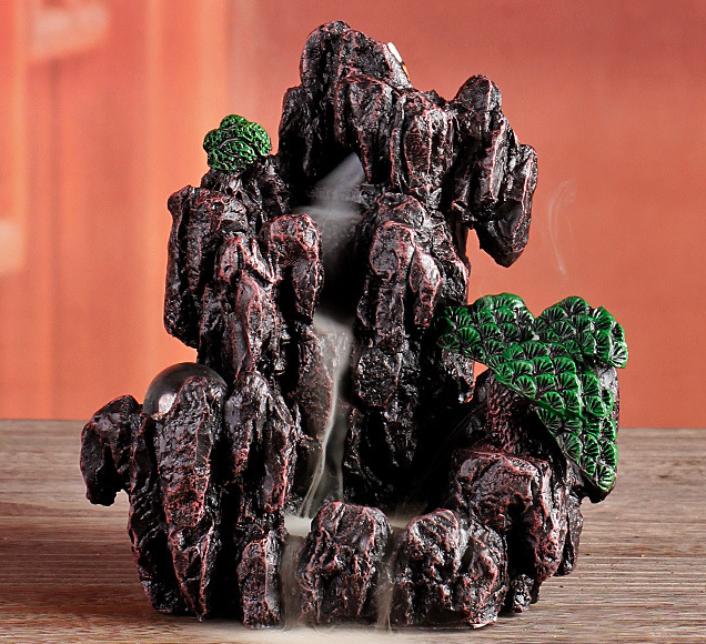 Pingbu Qingyun Backflow Incense Burner Resin Home Decoration Sandalwood Aroma Diffuser