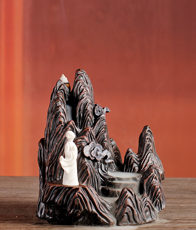 Pingbu Qingyun Backflow Incense Burner Resin Home Decoration Sandalwood Aroma Diffuser