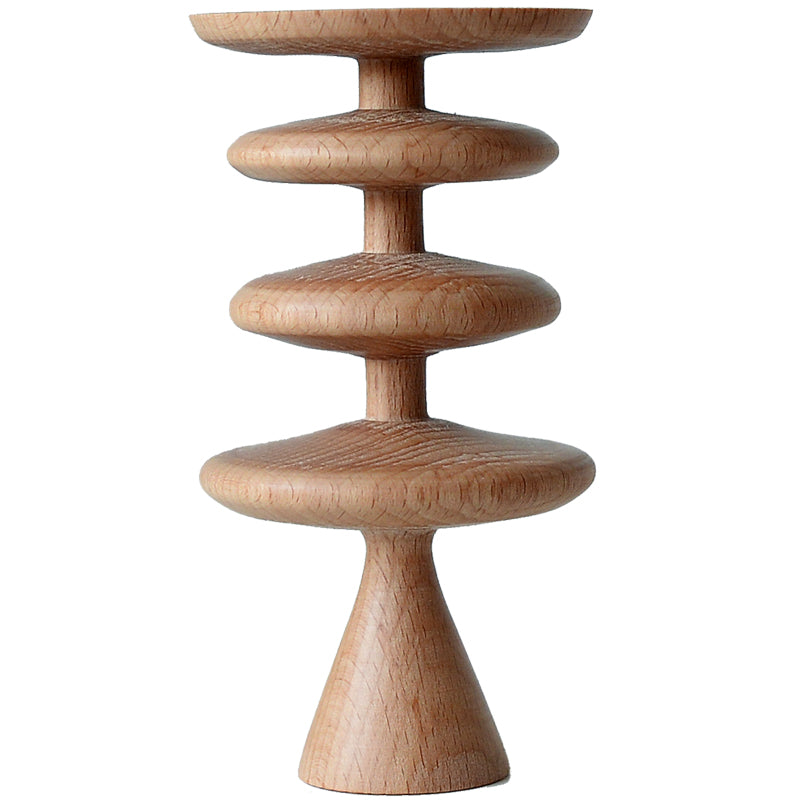 Solid Wood Geometric Sculpture Ornaments