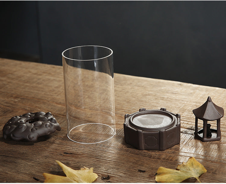Glass Creative Home Decoration Zen Tea Ceremony Sandalwood Personalized Ornamental Ceramic Aroma Diffuser