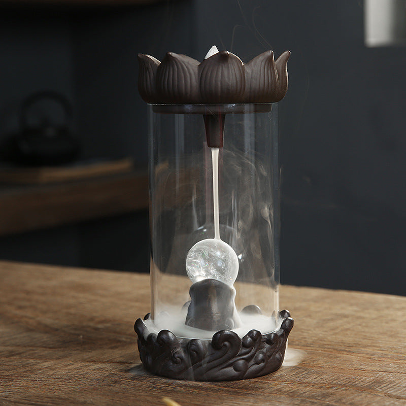 Glass Creative Home Decoration Zen Tea Ceremony Sandalwood Personalized Ornamental Ceramic Aroma Diffuser