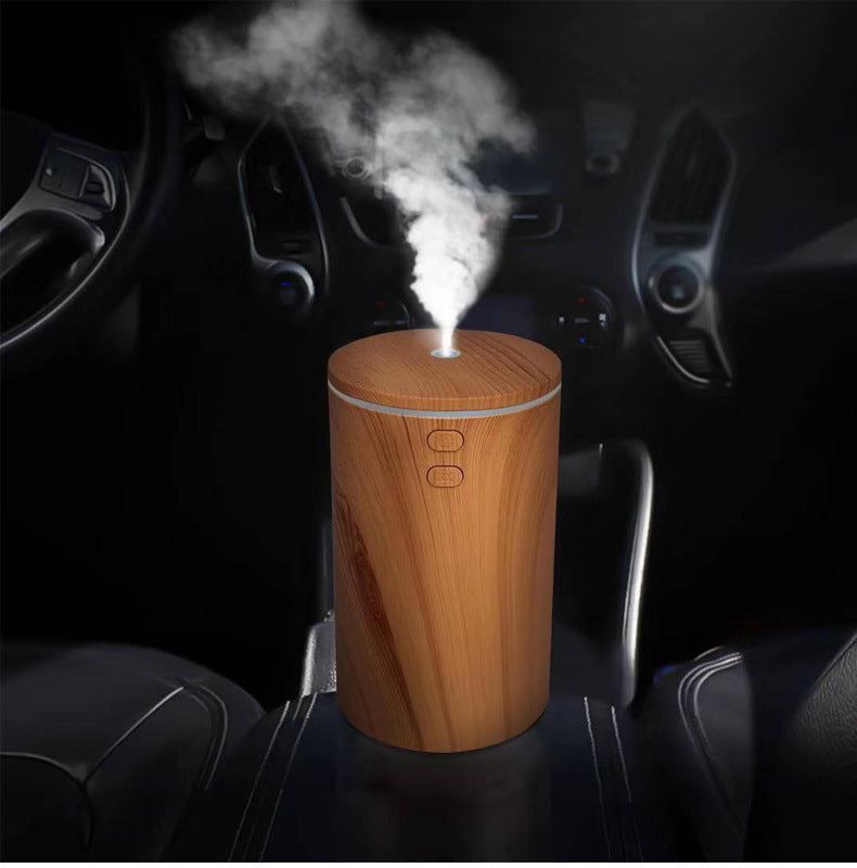 Usb Wood Grain Car Essential Oil Aroma Diffuser Mini Mute Humidifier Retro Aroma Diffuser Small Sprayer
