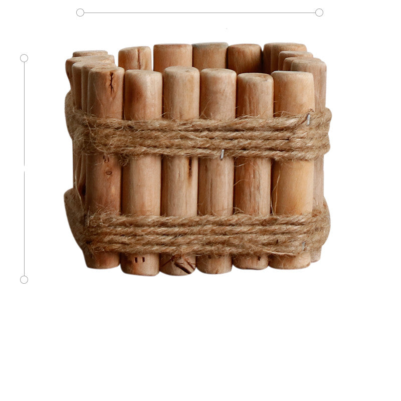Handmade Wooden Candle Holder Home Decoration