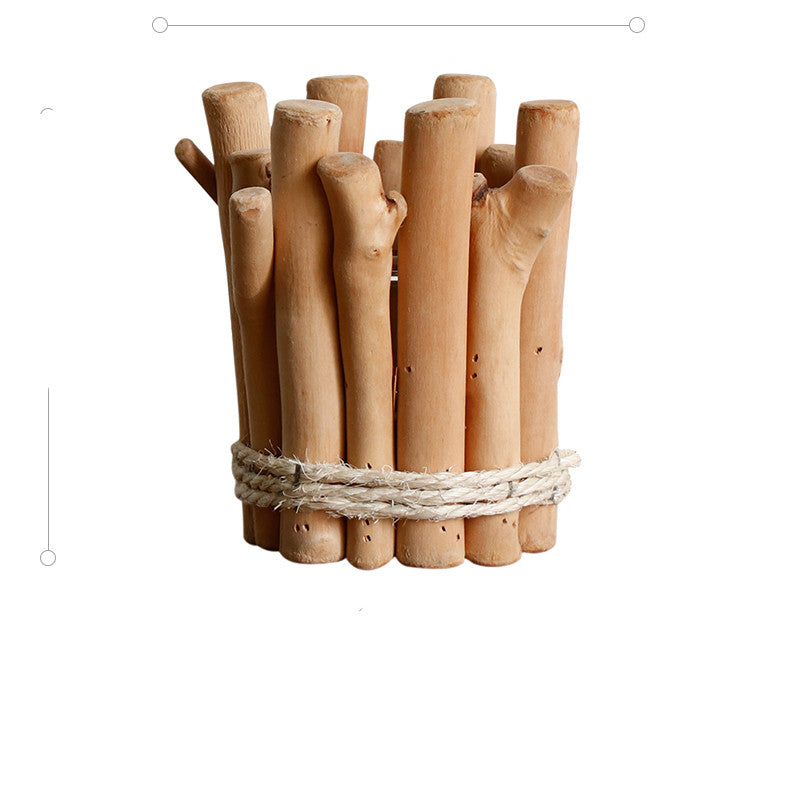 Handmade Wooden Candle Holder Home Decoration
