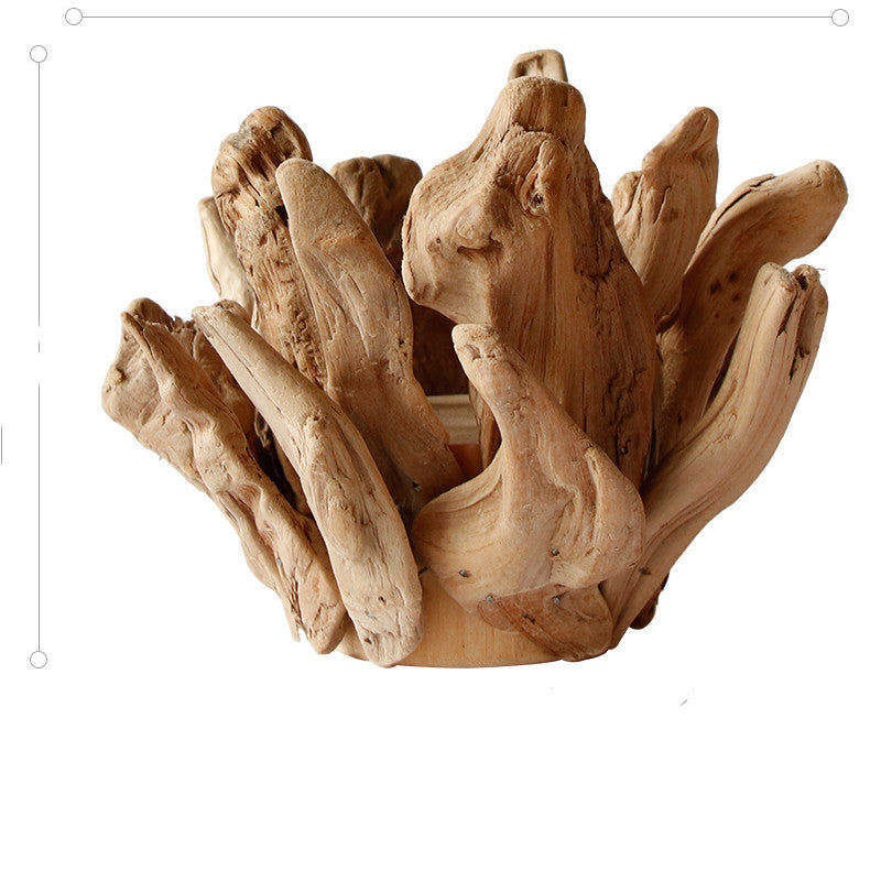 Handmade Wooden Candle Holder Home Decoration