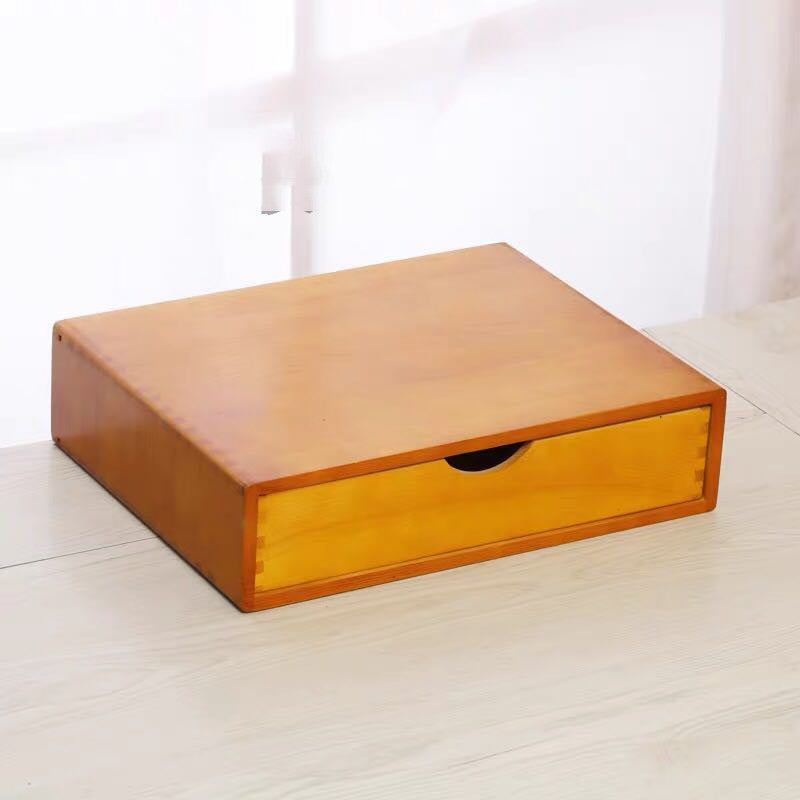 Solid Wood Storage Cabinet With Lock Desktop Jewelry Storage Box