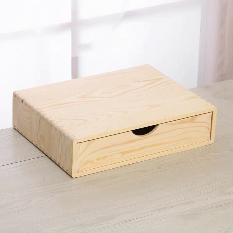 Solid Wood Storage Cabinet With Lock Desktop Jewelry Storage Box