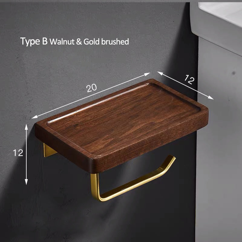 Solid Wood Toilet Paper Rack Toilet Paper Towel Rack