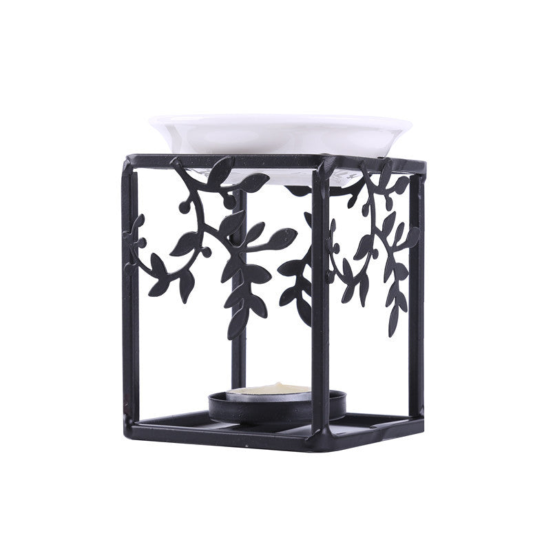 Beauty Leaf Iron Art Aromatherapy Oven, Incense Essential Oil Oven, Indoor Fragrance