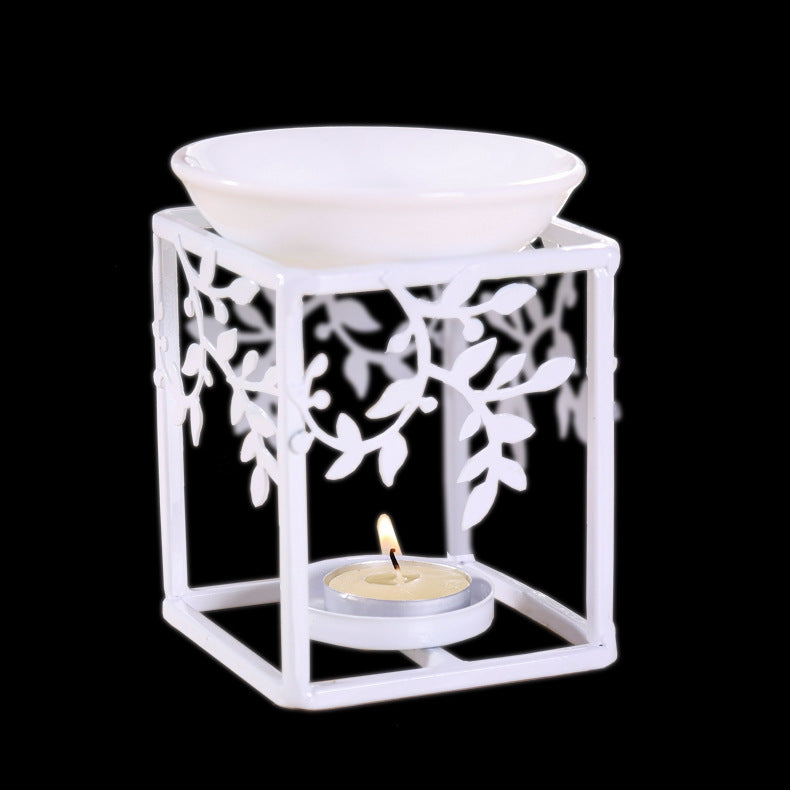 Beauty Leaf Iron Art Aromatherapy Oven, Incense Essential Oil Oven, Indoor Fragrance