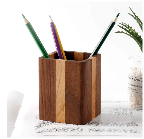 Nordic Wooden Pen Holder Desktop Solid Wood Pen Case