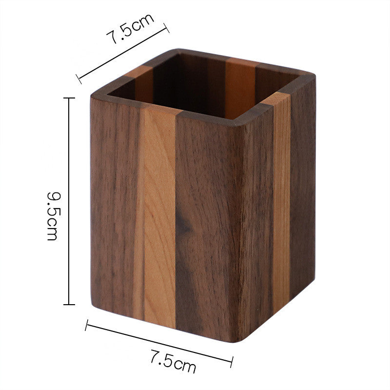 Nordic Wooden Pen Holder Desktop Solid Wood Pen Case
