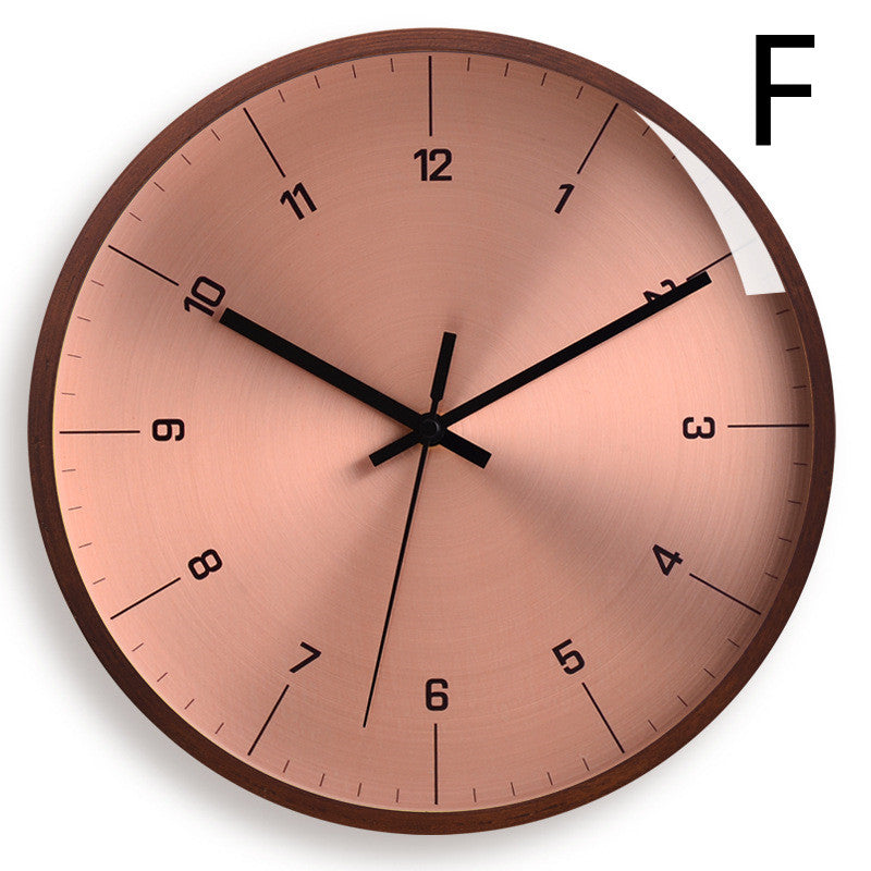 Nordic Solid Wood Wall Clock Wall Clock Mute Home