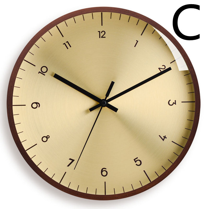 Nordic Solid Wood Wall Clock Wall Clock Mute Home