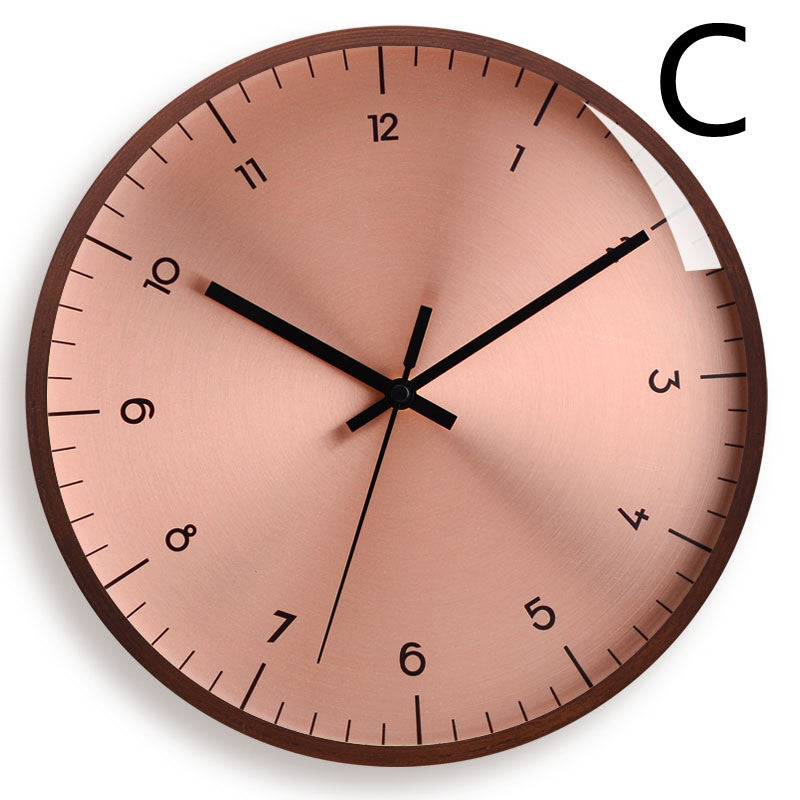Nordic Solid Wood Wall Clock Wall Clock Mute Home