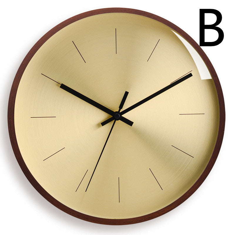 Nordic Solid Wood Wall Clock Wall Clock Mute Home