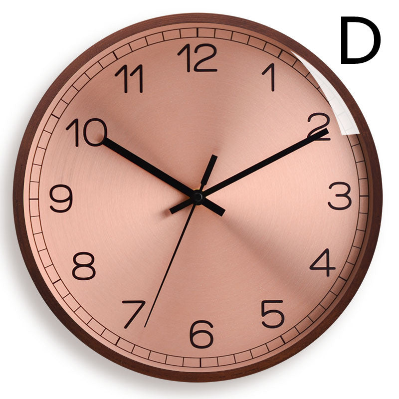Nordic Solid Wood Wall Clock Wall Clock Mute Home