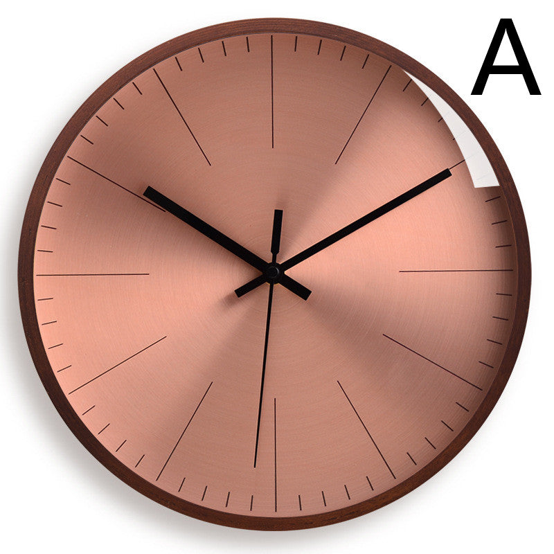Nordic Solid Wood Wall Clock Wall Clock Mute Home
