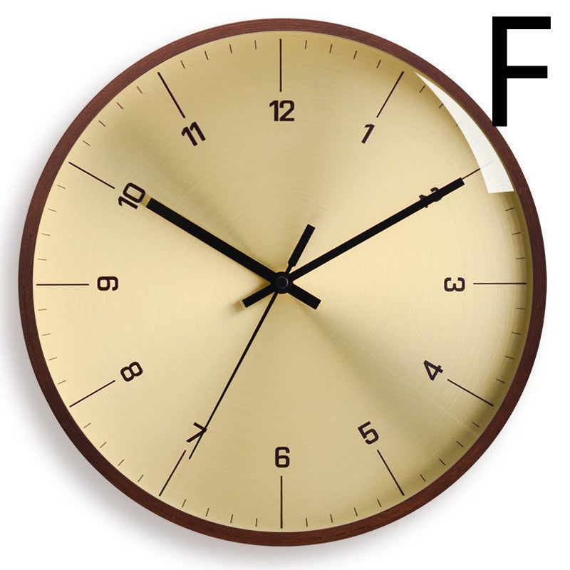 Nordic Solid Wood Wall Clock Wall Clock Mute Home
