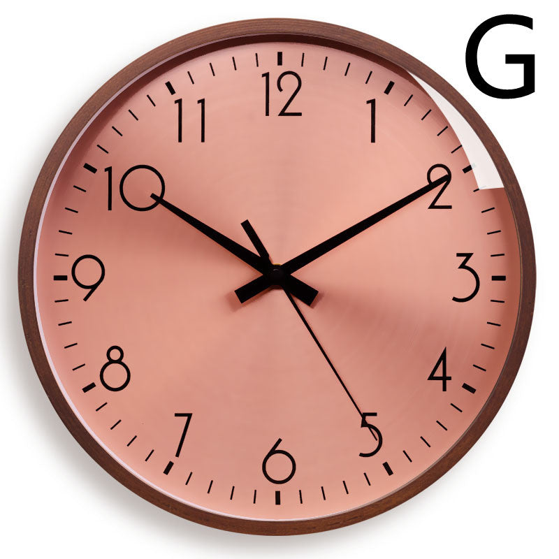 Nordic Solid Wood Wall Clock Wall Clock Mute Home