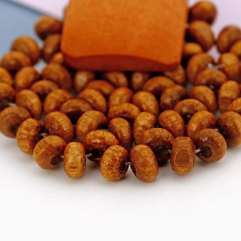 Rattan Geometric Wood Wood Earrings