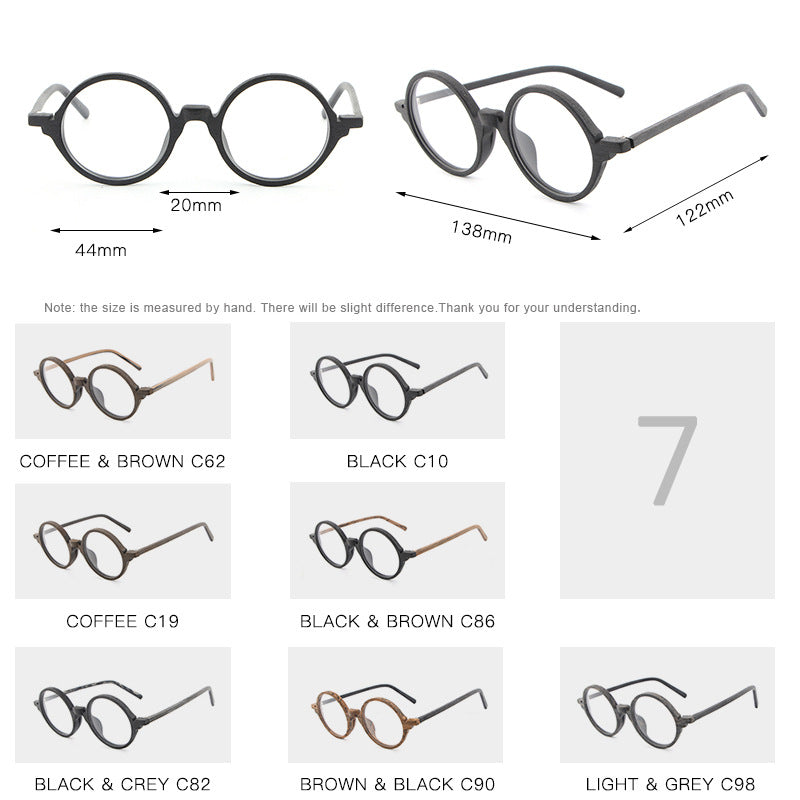 Plate wood grain glasses frame retro art new glasses