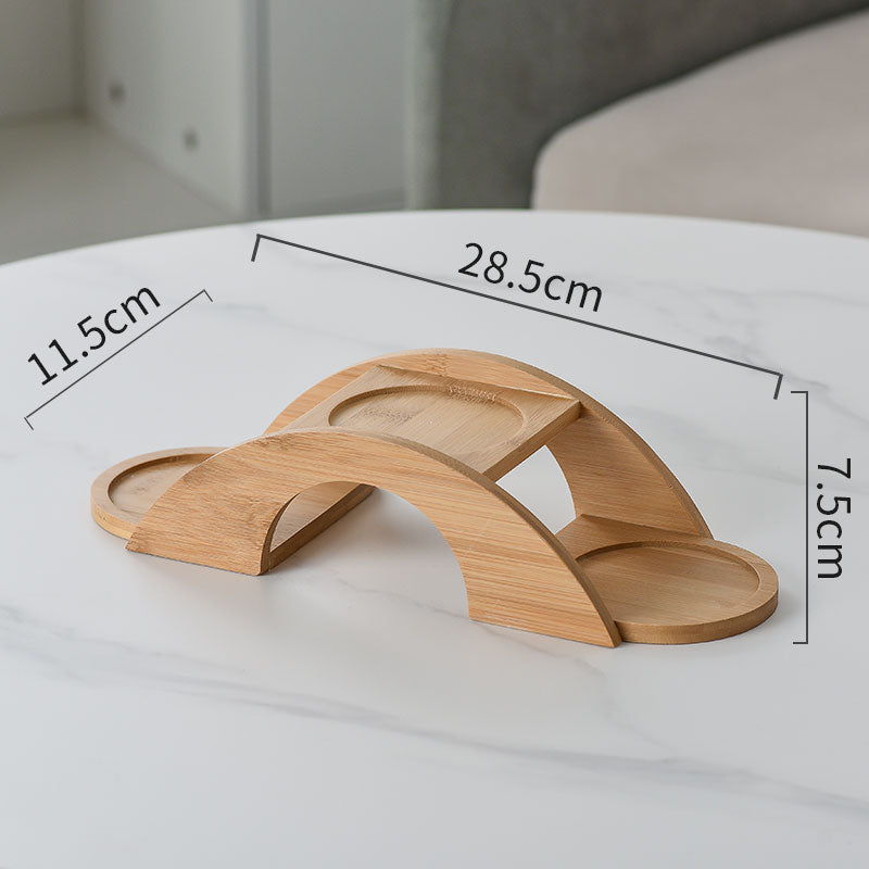 Multi-layer Small Flower Stand Solid Wood Floating Office Green Radish Succulent Flower Pot Shelf