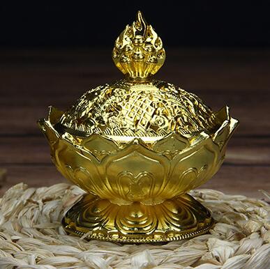 Antique alloy copper tower aromatherapy furnace