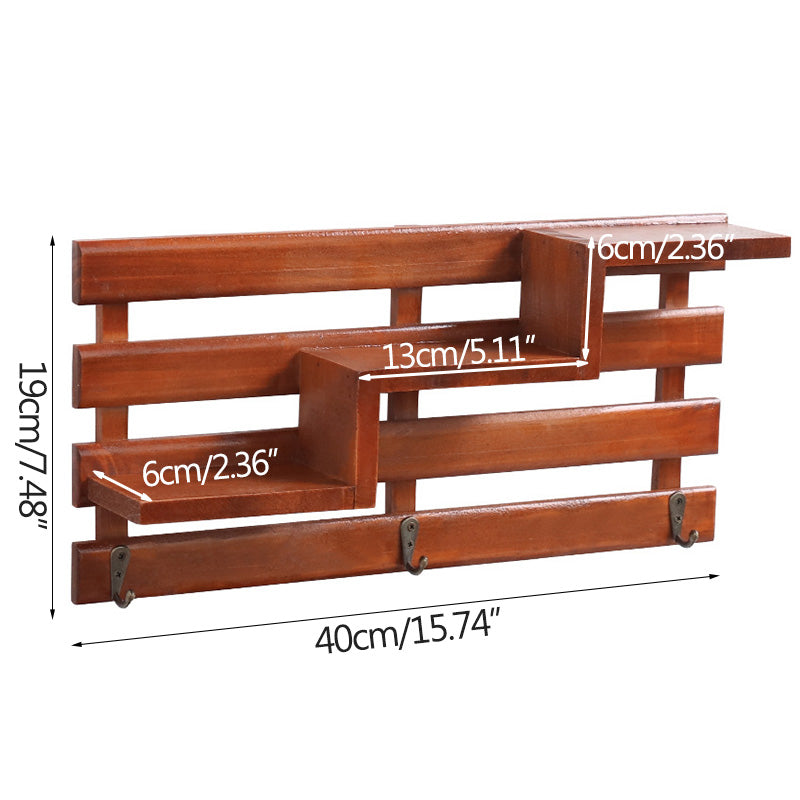 Living room wall wooden wall hanging rack decorations