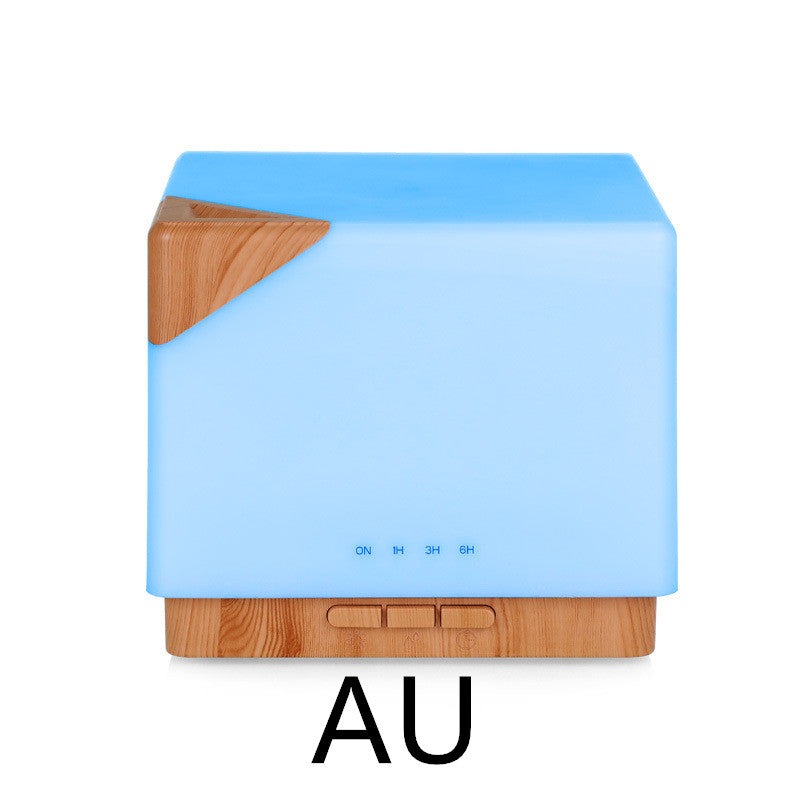 Water Cube Colorful Wood Grain Cold Fog Ultrasonic Humidifier Aromatherapy Machine