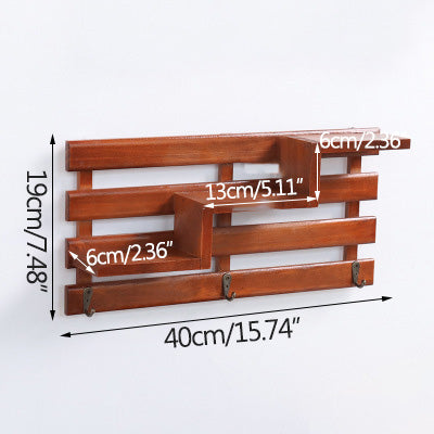 Living room wall wooden wall hanging rack decorations