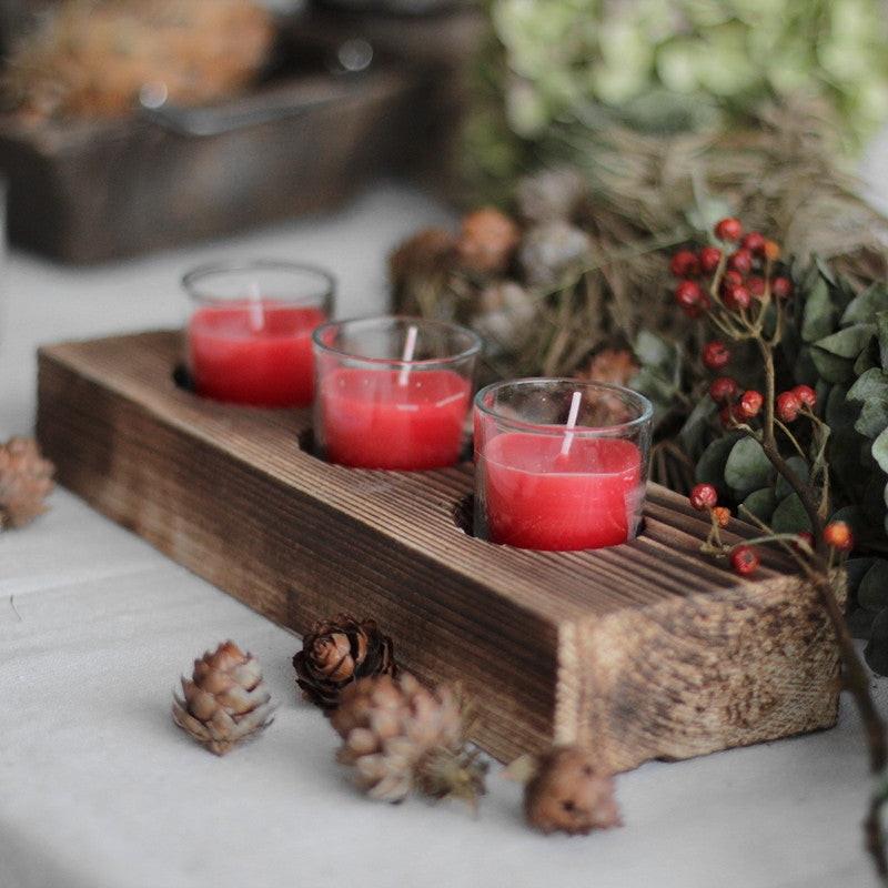 Solid wood candlestick gift