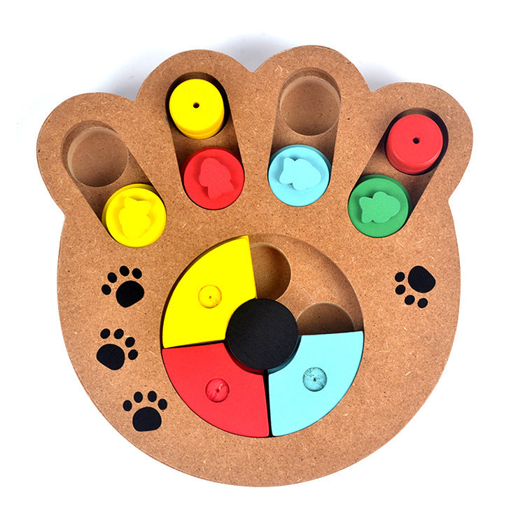 Pet dog, puzzle toy new wooden play feeding multi-functional pet toys