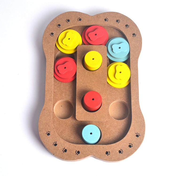 Pet dog, puzzle toy new wooden play feeding multi-functional pet toys