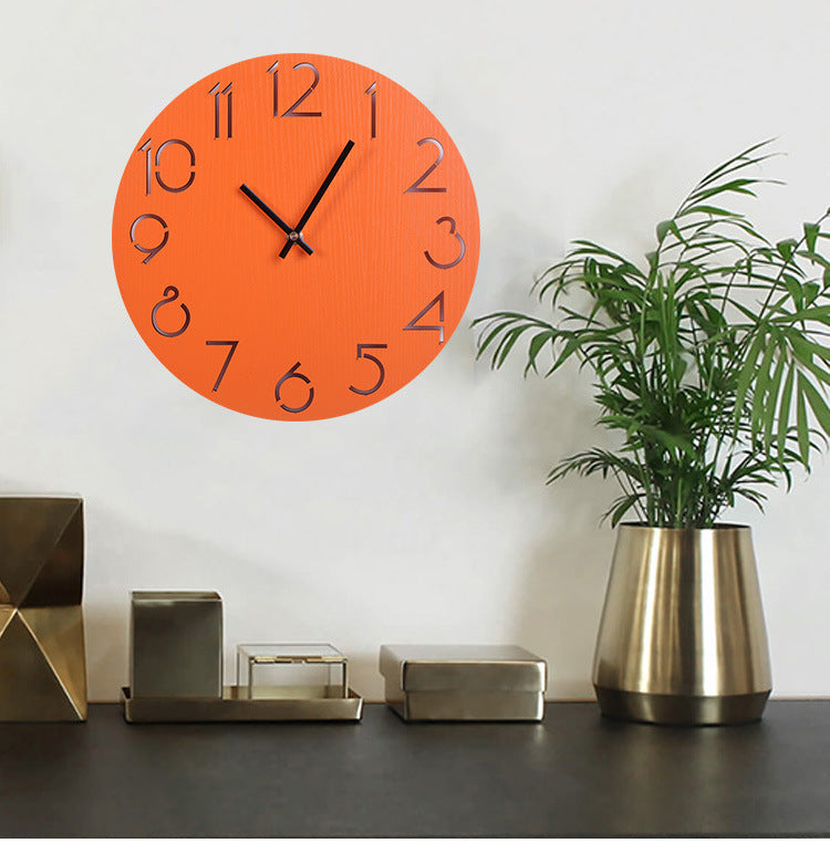 Bedroom silent rural wood clock