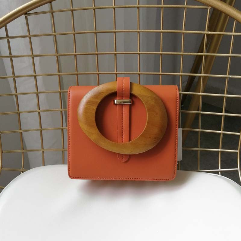 Chain wooden wrist high-end crossbody bag