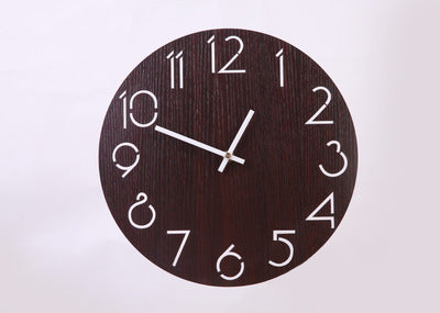 Bedroom silent rural wood clock