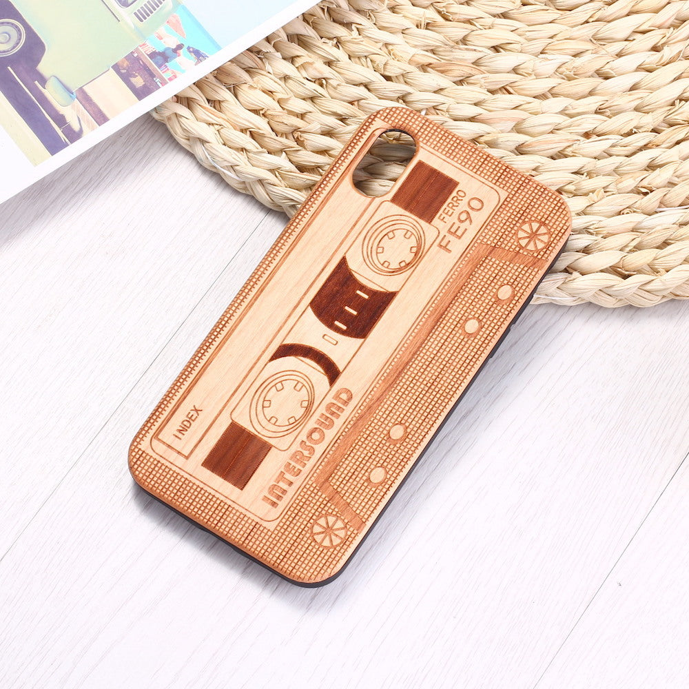 Mobile phone case with protective tape