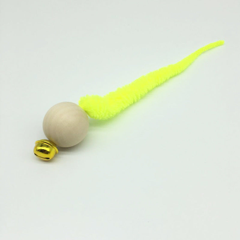 Pet Supplies Wooden Bead Bell Color Funny Cat  Vocal Puzzle Cat Bug Toy