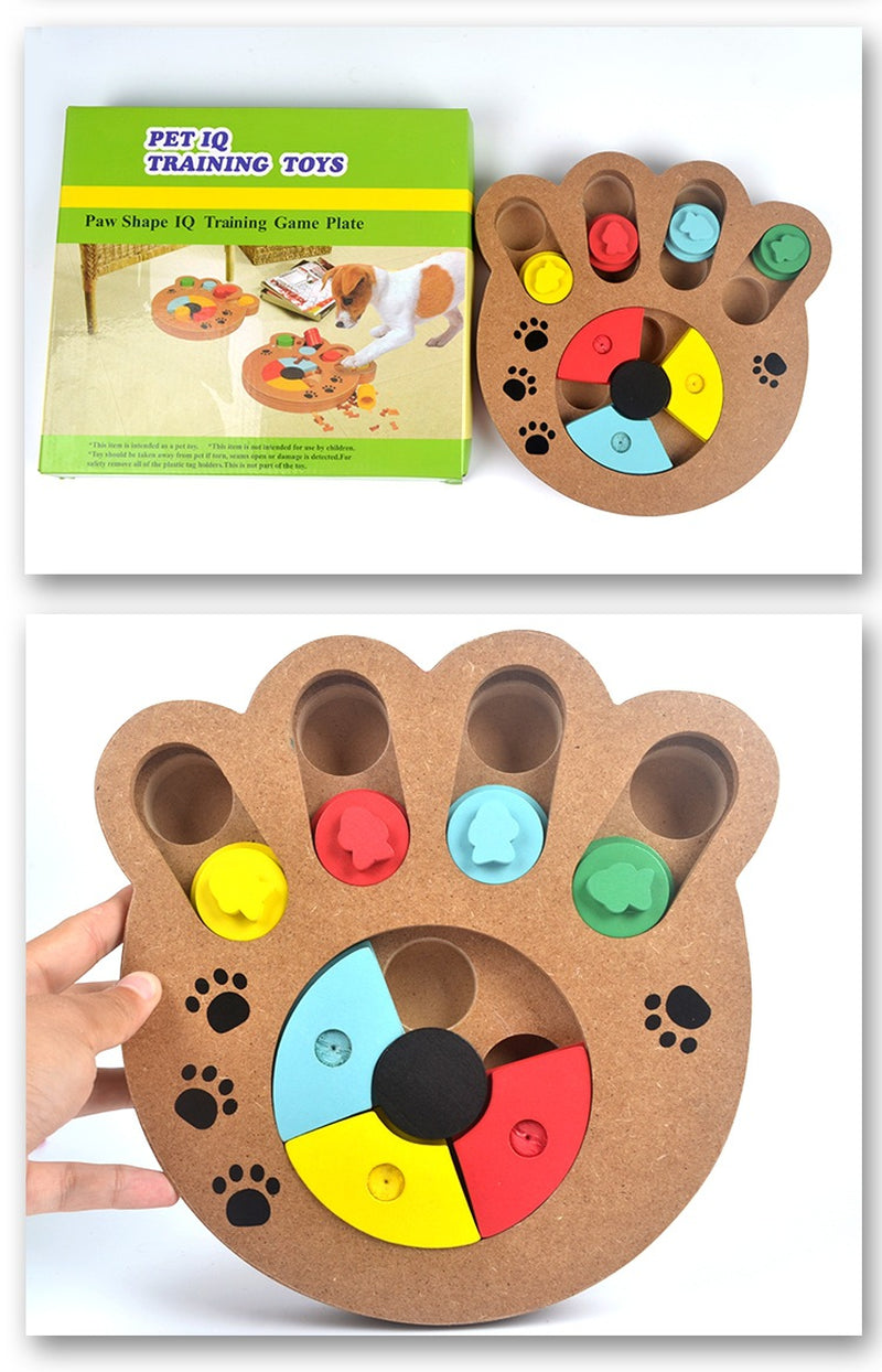 Pet dog, puzzle toy new wooden play feeding multi-functional pet toys